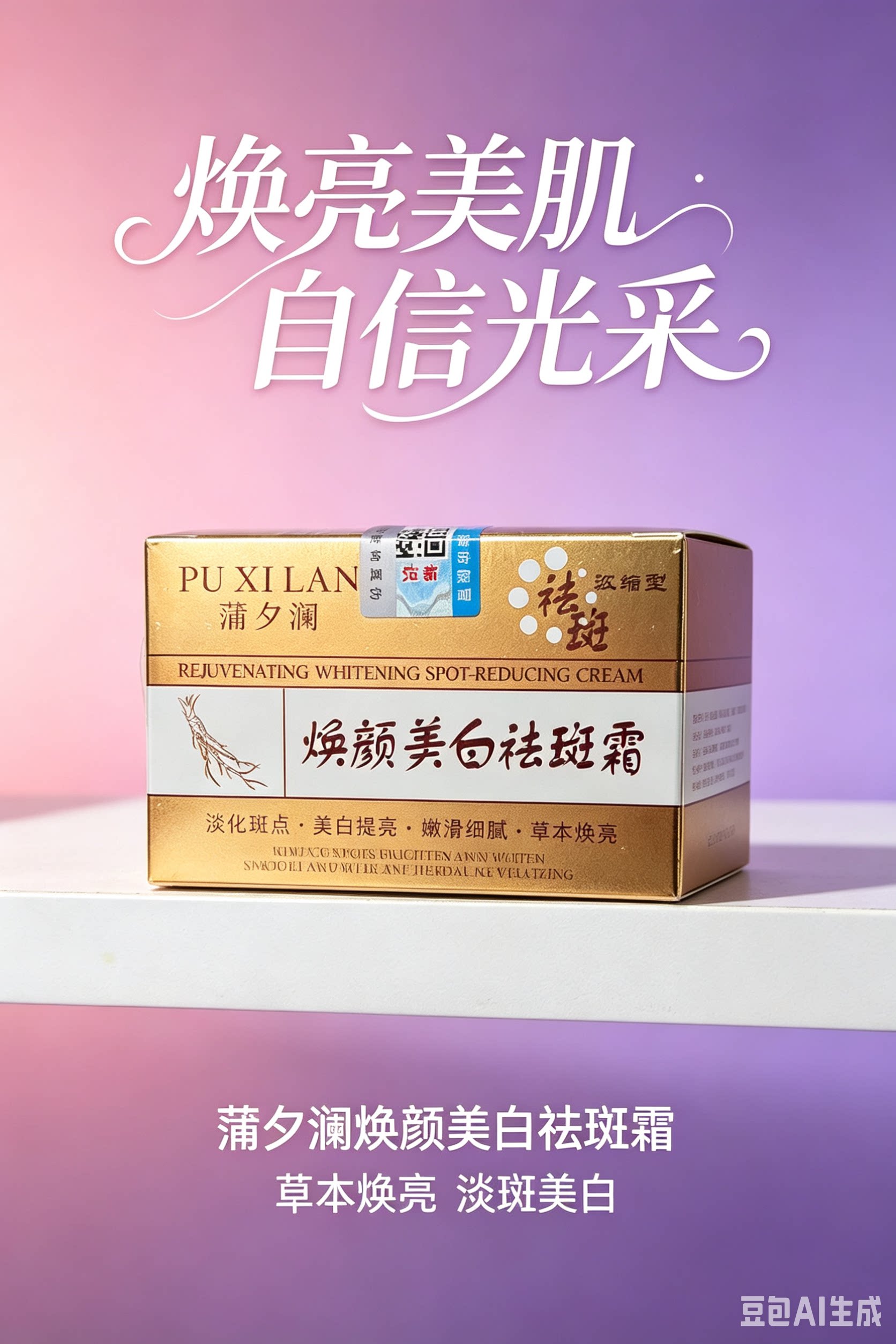 蒲夕澜焕亮美白祛斑霜褪黑祛黄提亮肤色老年斑黄褐斑2026线下升级