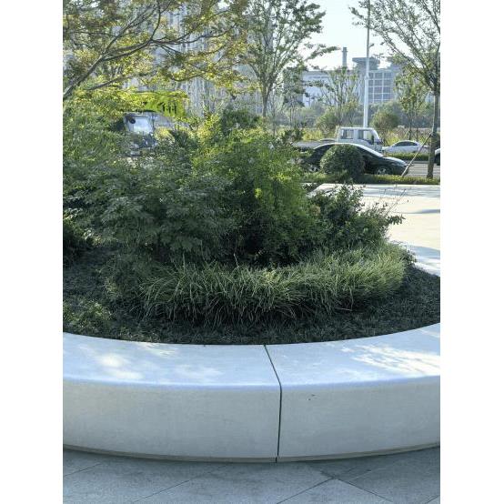 公园景观坐凳UHPC造型座椅花坛弧形树池花池挡墙GRC工厂