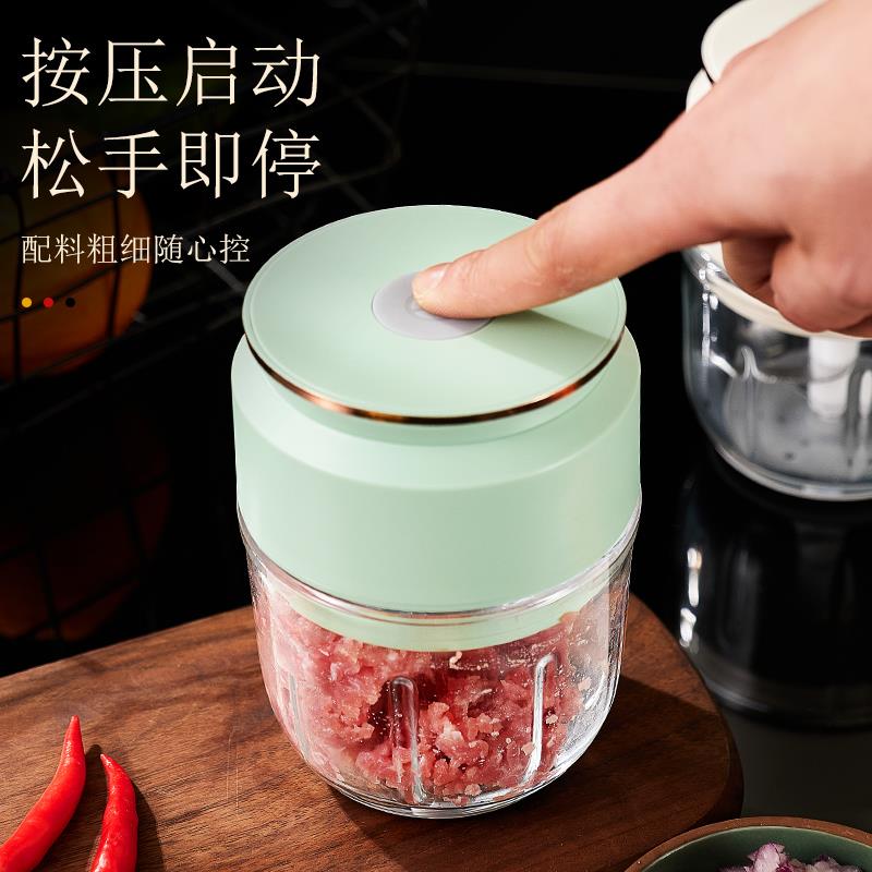 德国捣蒜蒜泥神器电动搅蒜器蒜蓉搅碎机家用宝宝绞肉机自动打蒜机