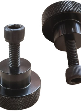 铝制黑色手轮圆形手柄滑台用螺丝牙内牙孔M3M4M5M6M8M10旋钮滚花