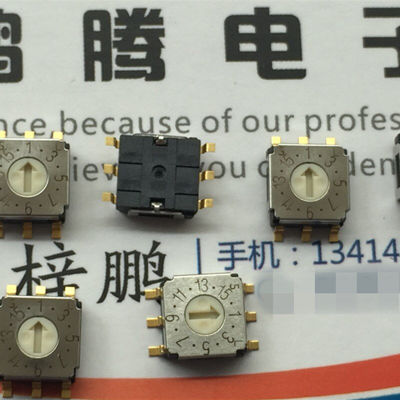 日本COPAL SA-7050TB 0-F/16位旋转编码拨码开关 贴片6脚 正码