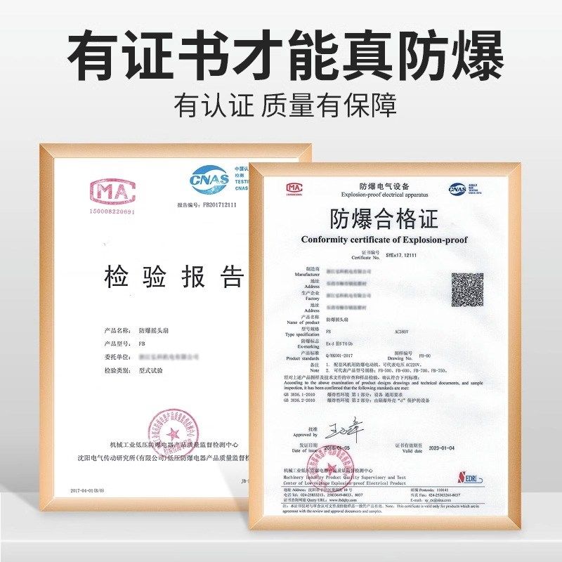 防爆摇头扇FB/BTS-500/750防爆电风扇220V壁挂落地式牛角扇380V