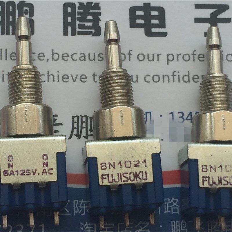 原装日本FUJISOKU 8N1021微型按钮开关 3脚复位钮子按键6A125V