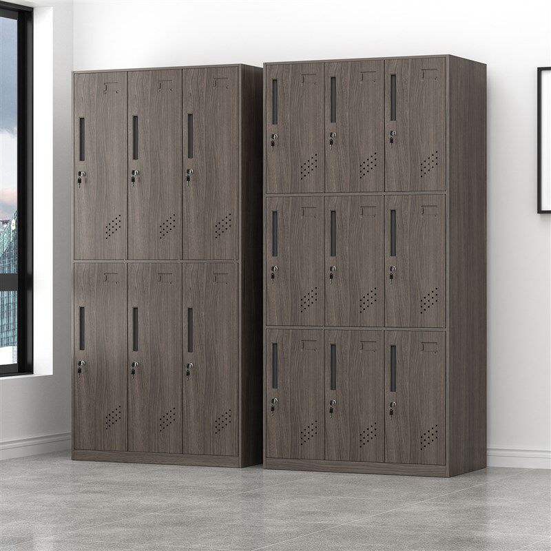 员工柜更衣柜储物柜铁皮木纹转印带锁宿舍健身房浴室挂衣柜存包柜