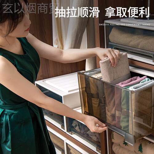 星DDZ优收衣纳箱抽屉式服衣橱塑家用子内衣衣物料整理柜箱衣柜收