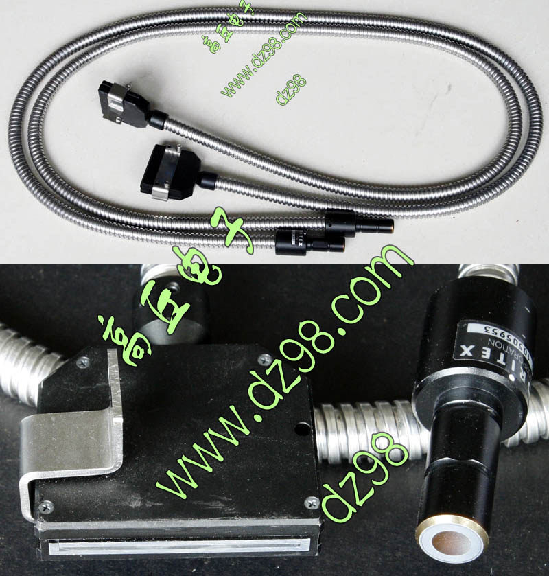 进口拆机 长1.5米 扁头不锈钢护套导光纤 光源器 光纤