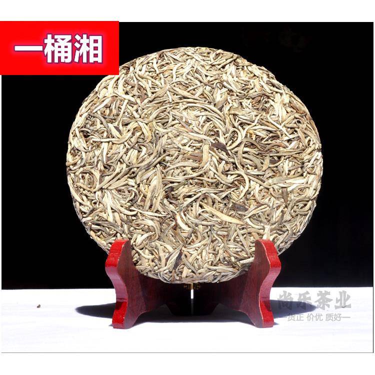 贡品春芽普洱生茶云南景谷大白毫白毫银针云南白茶357克