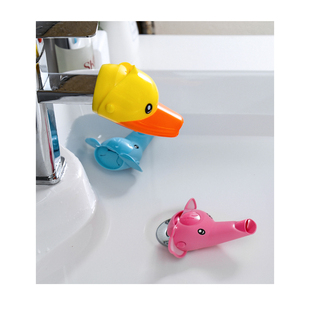 宝宝小鸭子可爱儿童卡通硅胶水龙头加长洗手盆防溅过滤引水延伸器