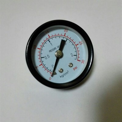 40mm轴向压力表 2kg/cm2 30psi 横式压力表 (压力相当于0.2mpa)