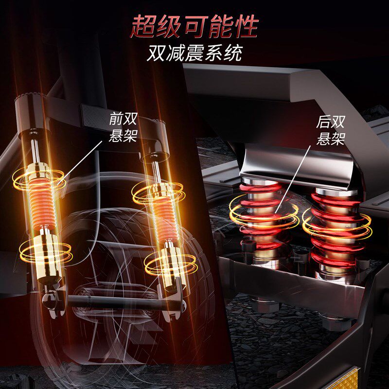 折叠代步两轮电动滑板车大人成年人可折叠越野高颜值电动车科技感