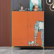 设计师家用卧室矮柜儿童彩绘小衣柜挂衣橱整装轻奢整装定制小户型