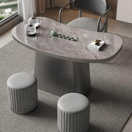 阳台茶桌椅组合小户型岩板茶台桌现代简约烧水壶一体家用泡茶桌子