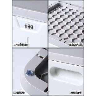 密码收纳箱家用证件收纳盒桌面密码箱储物箱带锁整理箱塑料隐私箱