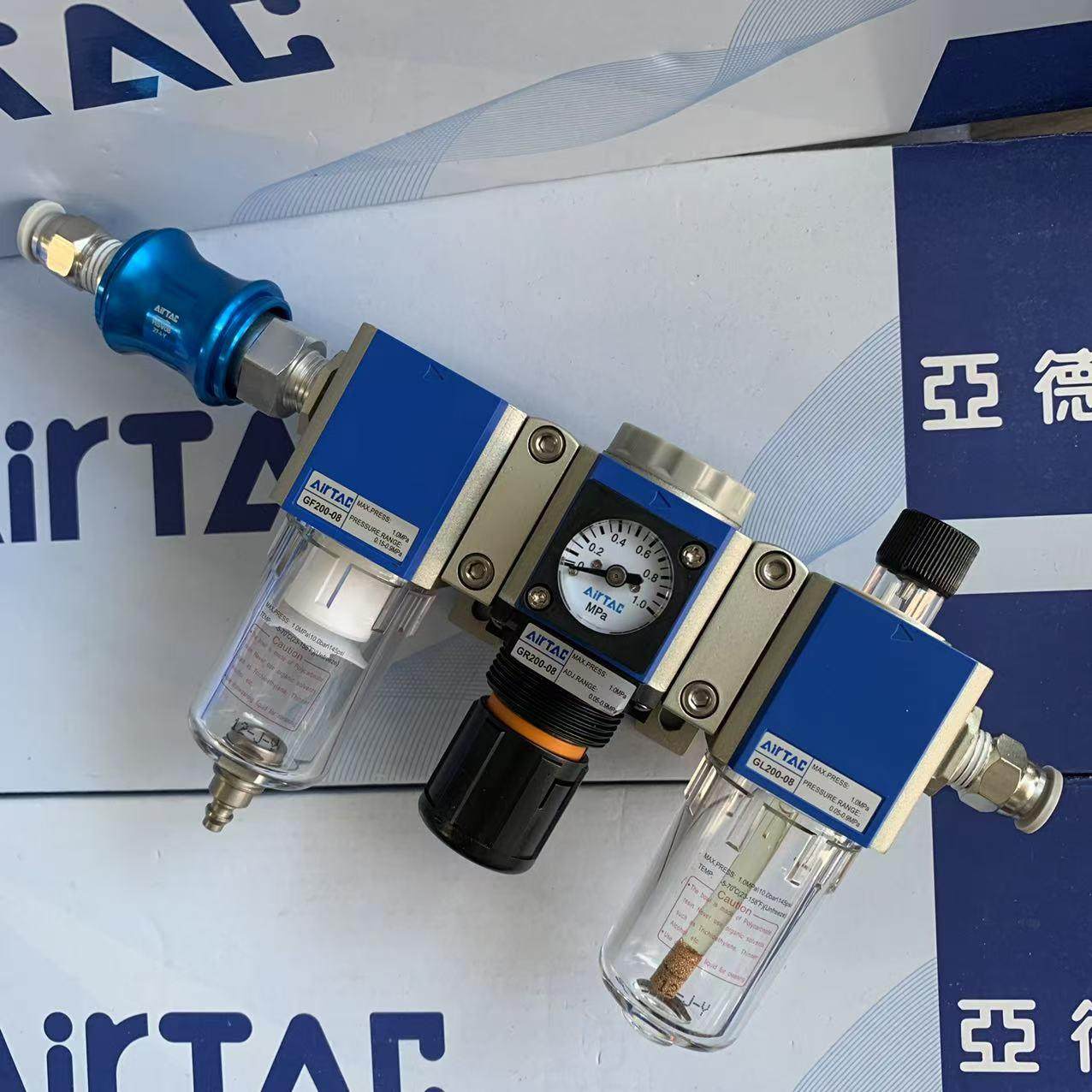 亚德客气动原厂手滑动开关阀和三联件组合HSV08 GC20008F1