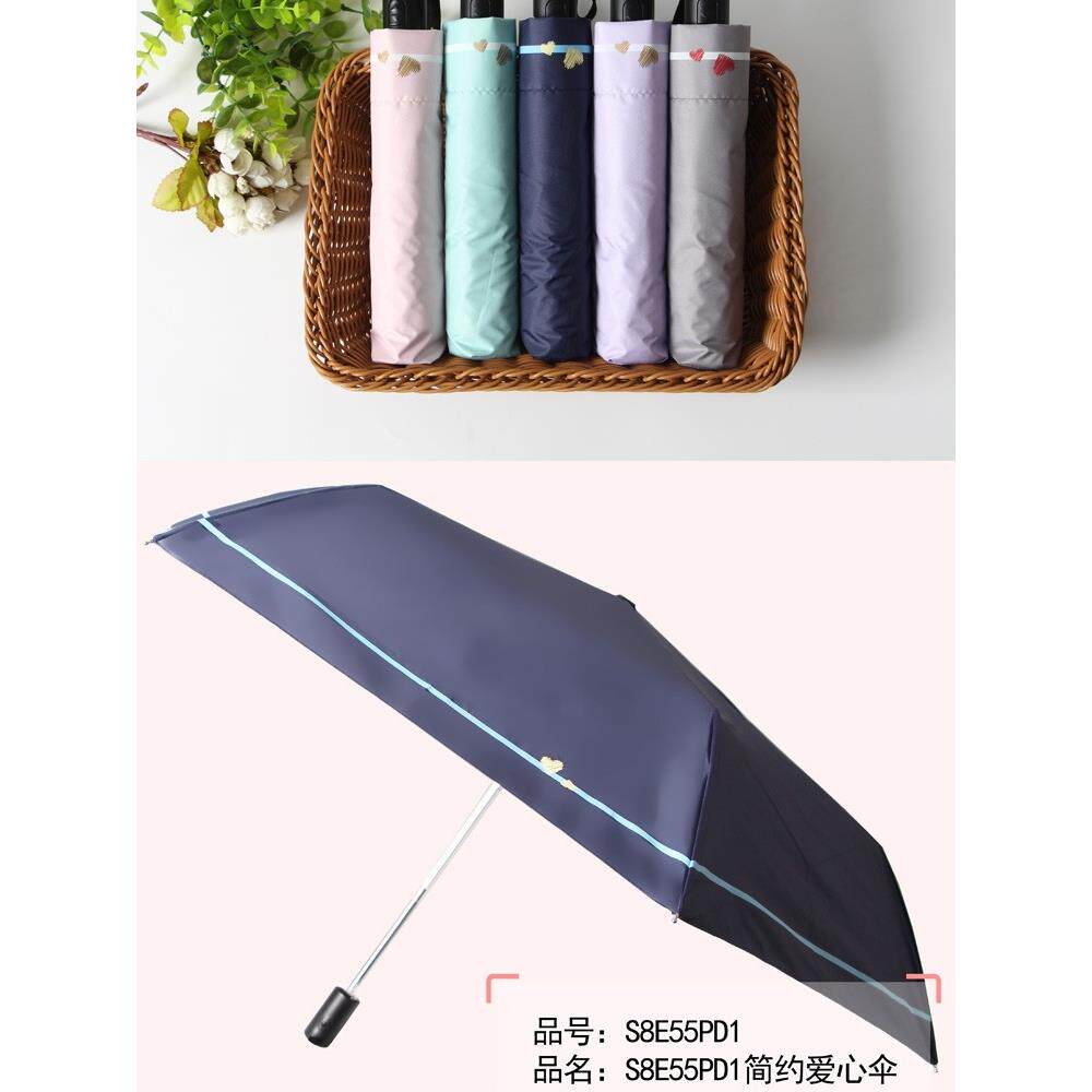 太阳城七折优惠全自动一键自开女式简心黑胶防紫外线遮阳伞