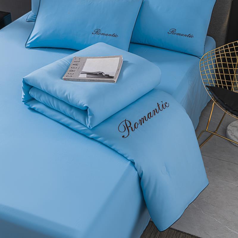 2024新款春秋款空调被纯棉全棉可机洗夏凉被四件套夏季宿舍单人被