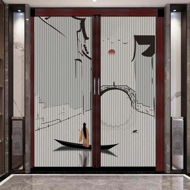 中式拉门客厅阳台厨房隔断隐形折叠门免打孔蜂巢移门中空可定制,居家布艺,门帘,淘宝优惠券,粉丝福利购,淘宝优惠卷