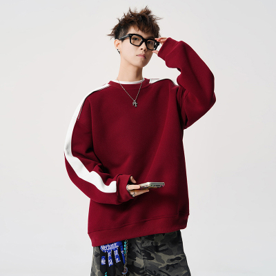 重磅卫衣男款加绒加厚圆领美式情侣男生青少年上衣服2025新款爆款