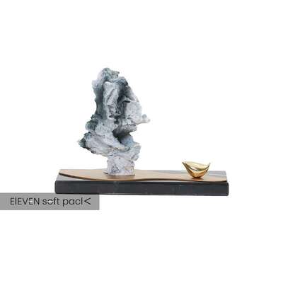 新中式禅意假山小鸟摆件客厅茶室室内桌面工艺品样板间玄关摆设品