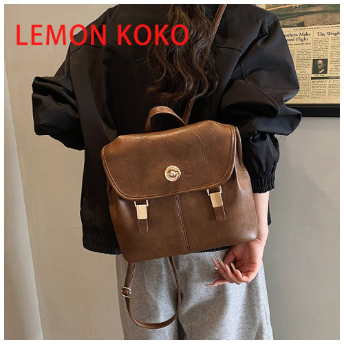 LEMONKOKO复古学院风通勤女包包