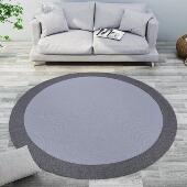 纯色手工编织地毯圆形地毯斯堪 纳维亚客厅卧室在床边毯子印度进