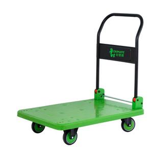好易推塑料平板车手推车折叠搬运车四轮加高小推车拉货静音好意推
