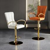 北欧轻奢吧台椅家用现代简约高脚椅酒吧咖啡厅高凳子升降旋转吧椅