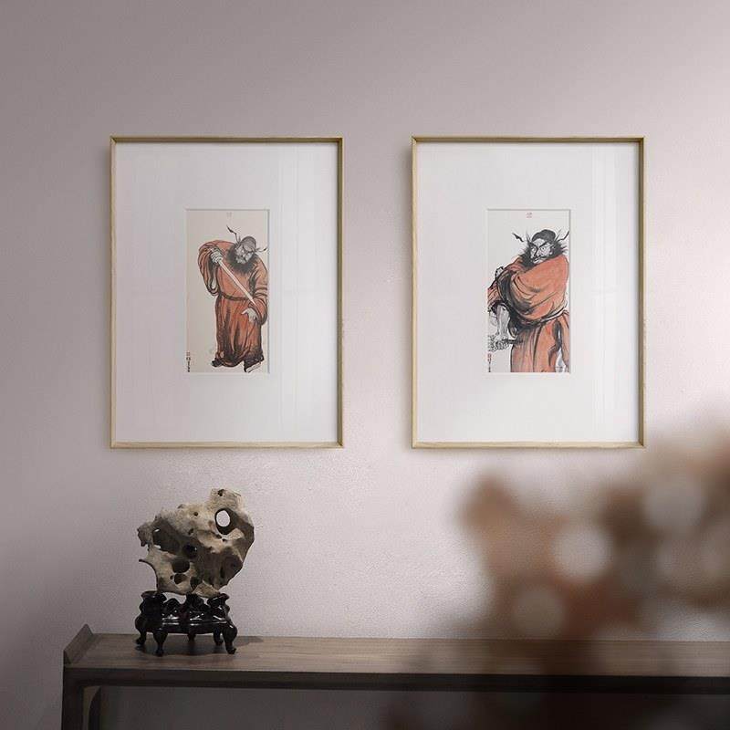 网红薛继业x仟象钟馗 映画客厅壁画墙面装饰书房挂画玄关组合创意,家居饰品,现代装饰画,淘宝优惠券,粉丝福利购,淘宝优惠卷