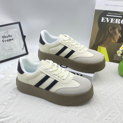 卡迪高小白鞋女厚底2025春秋新款