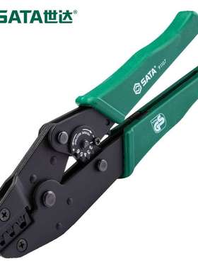 世达91107压线钳裸端子压著钳冷压接钳棘轮Y型端子0.5-6mm2