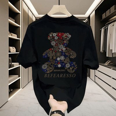 痞帅潮百搭印花宽松T恤短袖