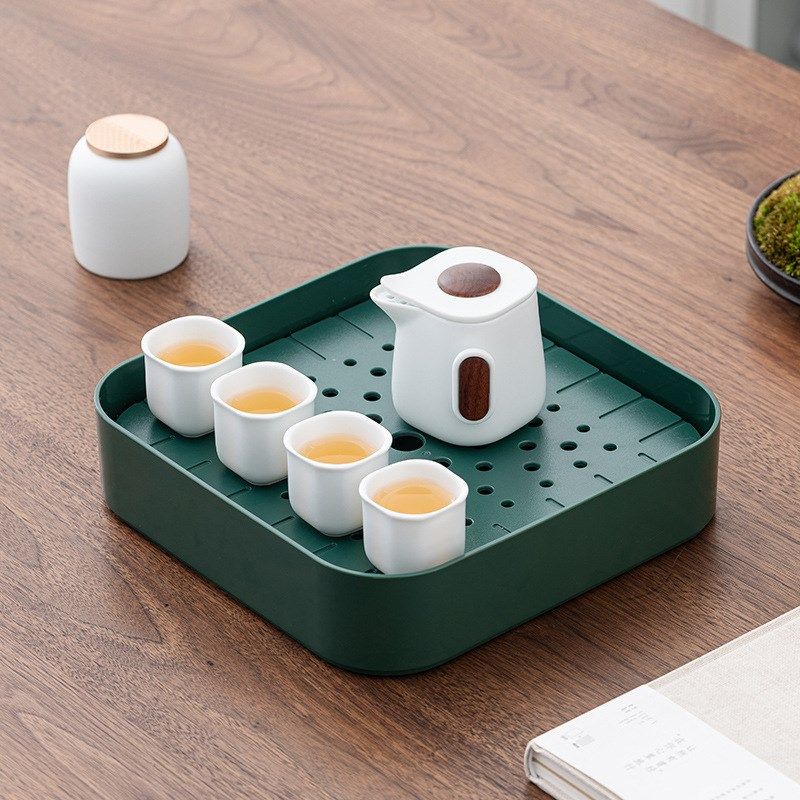 企鹅车载陶瓷旅行茶具套装快客杯茶盘收纳盒户外露营便携式泡茶器,餐饮具,旅行茶具,淘宝优惠券,粉丝福利购,淘宝优惠卷