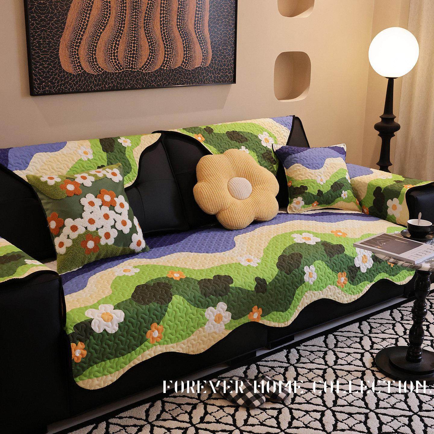 多巴胺卡通异形沙发垫新款四季防滑夏季布艺盖巾ins田园沙发套罩,居家布艺,沙发垫,淘宝优惠券,粉丝福利购,淘宝优惠卷