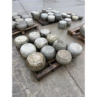 石墩子老石墩青石墩老青石太湖石木柱柱墩底座柱基石摆件