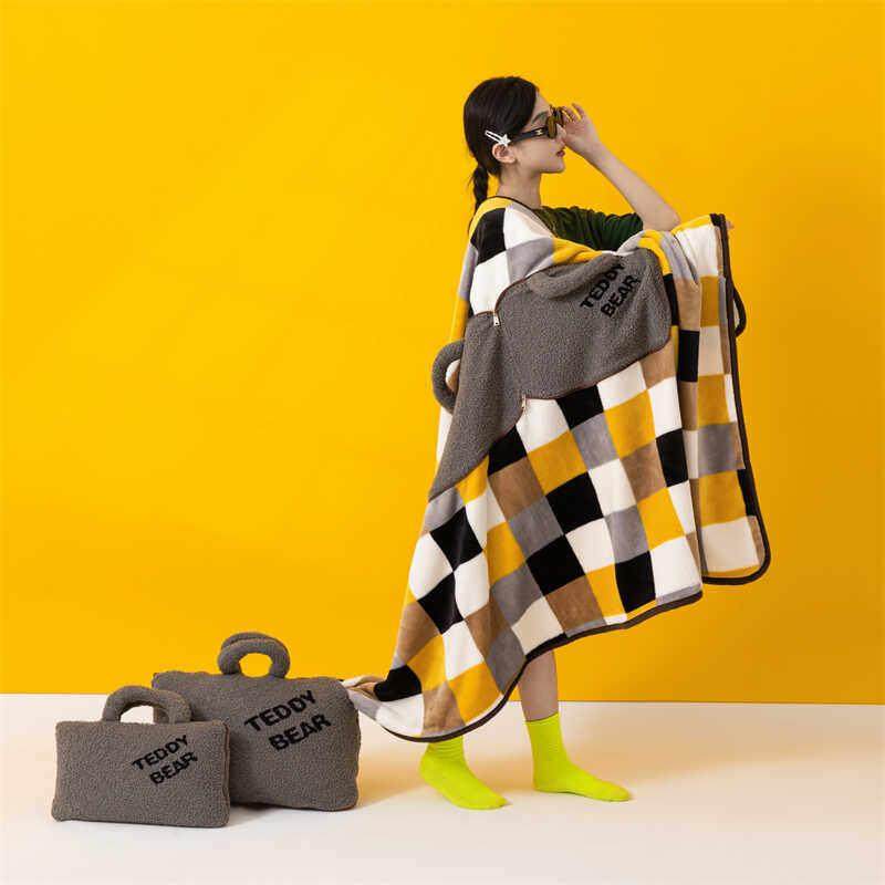 手提长方形抱枕毯子两用办公室午休毯盖腿小毯子车载空调毯沙发毯,床上用品,休闲毯/毛毯/绒毯,淘宝优惠券,粉丝福利购,淘宝优惠卷