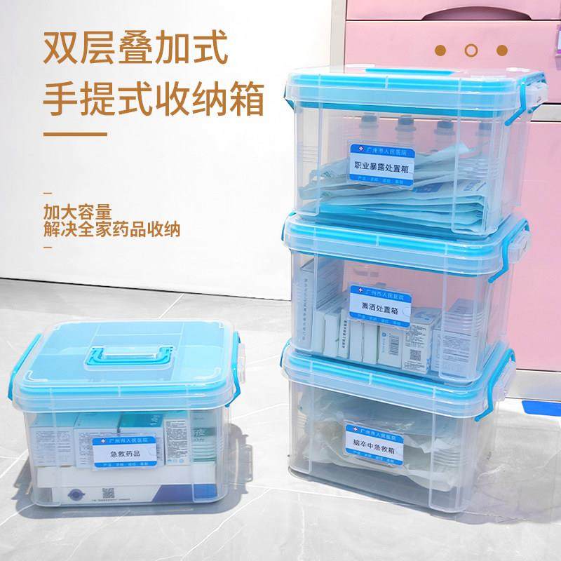 家庭装手提药箱小收纳盒6s管理急救药品塑料盒医院用便携思蜀邦护,收纳整理,医药箱,淘宝优惠券,粉丝福利购,淘宝优惠卷