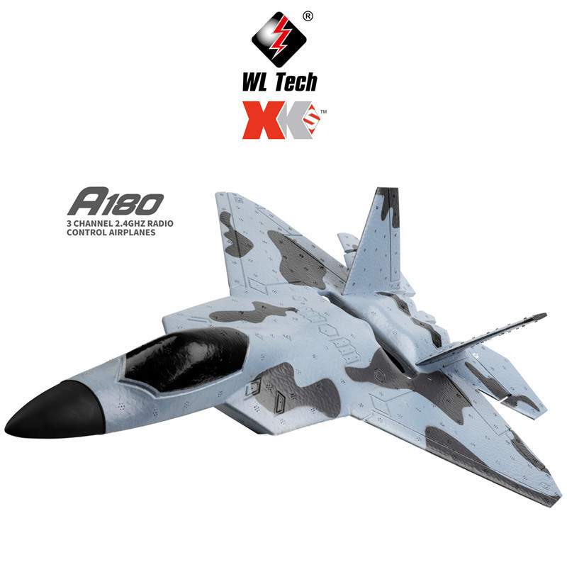 新品A180滑翔机 F22模型三通真无刷电机增稳固定翼遥控飞机玩具