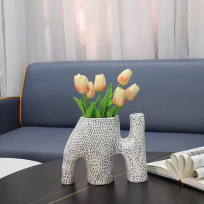现代简约创意象形树脂花器办公室书房卧室客厅餐厅玄关家居装饰品