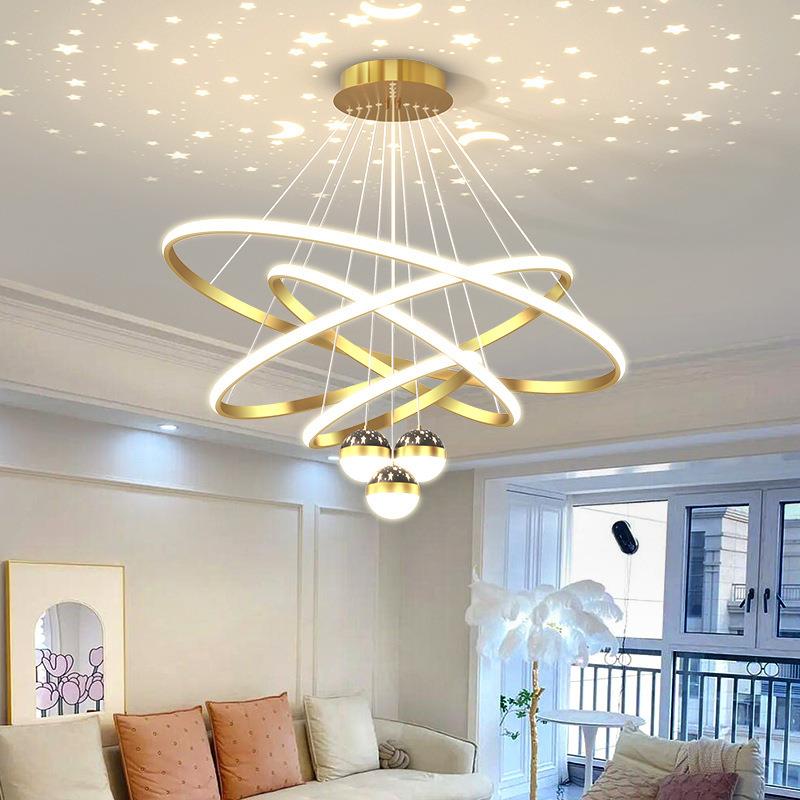 现代简约客厅吊灯全光谱大气中山灯具2023新款轻奢主灯餐厅卧室灯