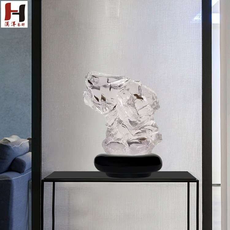 创意新款软装配饰摆件仿琉璃艺术品现代家居饰品透明石头
