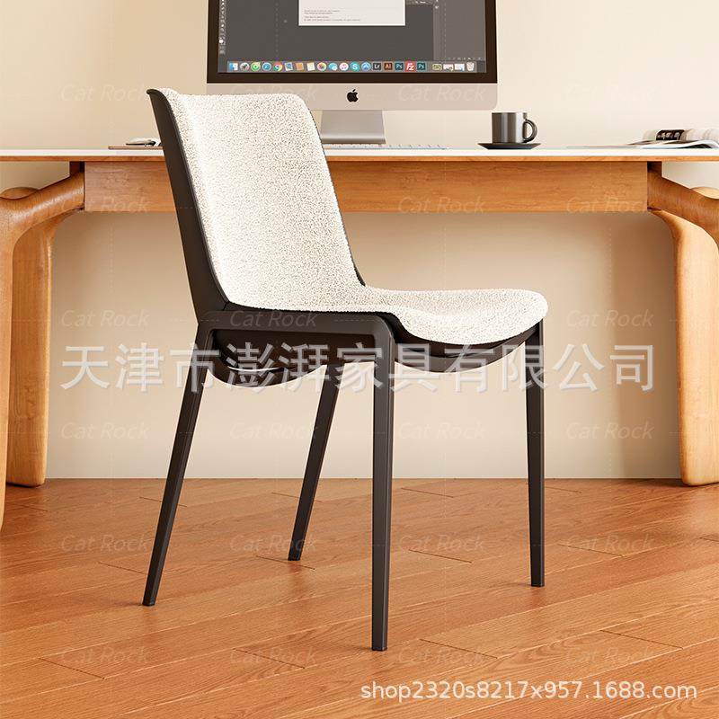 网红餐椅小户型轻奢高级感奶油风凳子家用靠背椅现代简约餐桌椅子