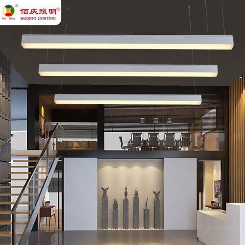 个性简约吊线灯LED办公灯创意LED吊灯线条灯长条灯方通灯办公照明