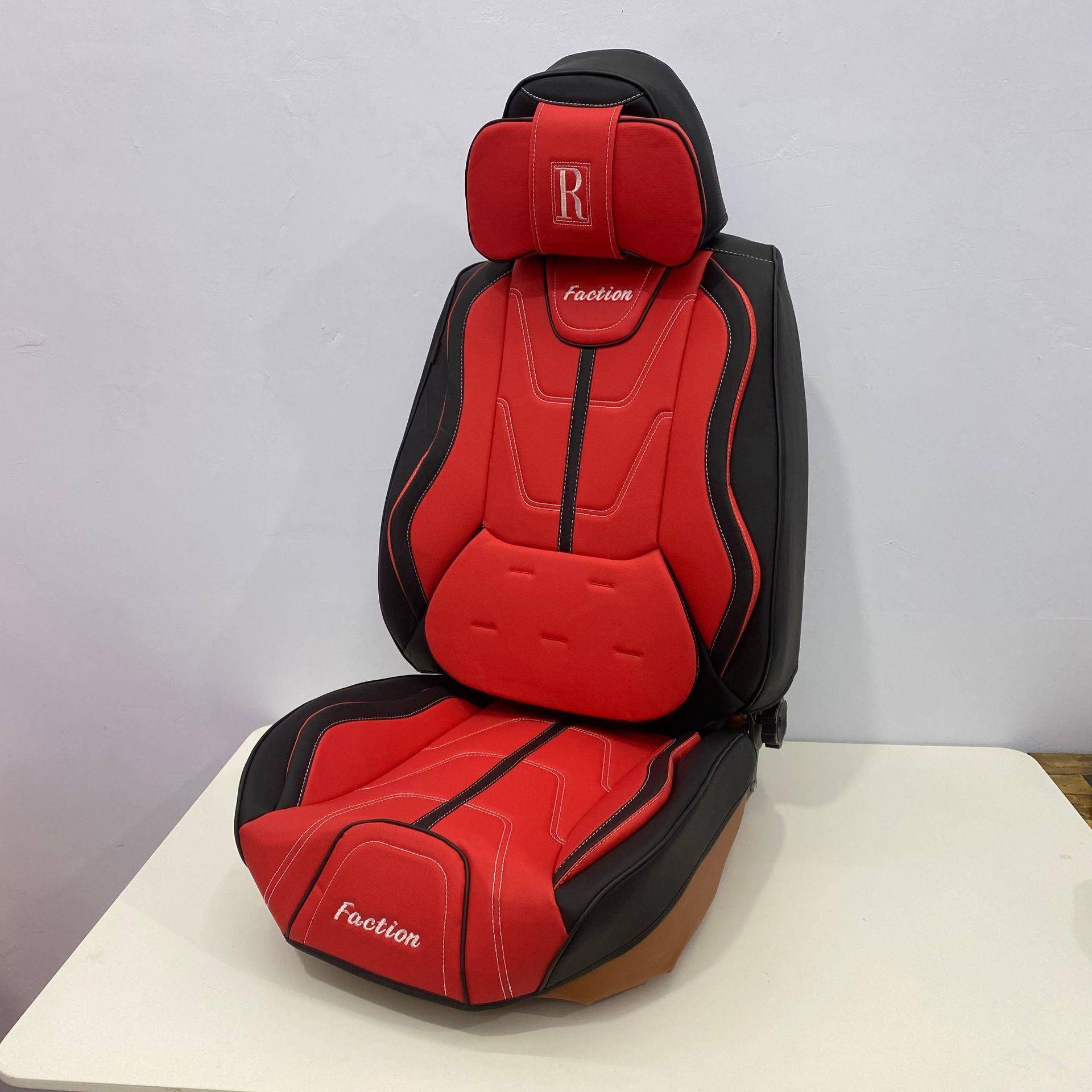 新款汽车坐垫四季通用打孔纳帕皮全包围车座椅垫全皮款汽车座垫套