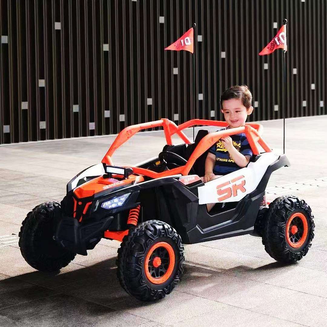 儿童电动四轮大越野车双人座遥控可坐大人亲子车宝宝童车babycar