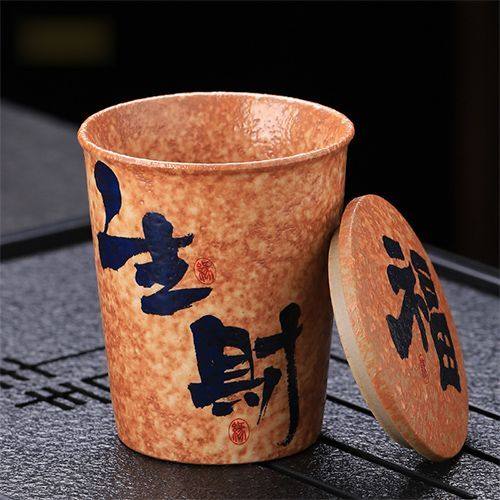 大容量主人杯单杯复古中式可乐杯带盖子陶瓷功夫茶具个人专用茶杯,餐饮具,茶杯,淘宝优惠券,粉丝福利购,淘宝优惠卷