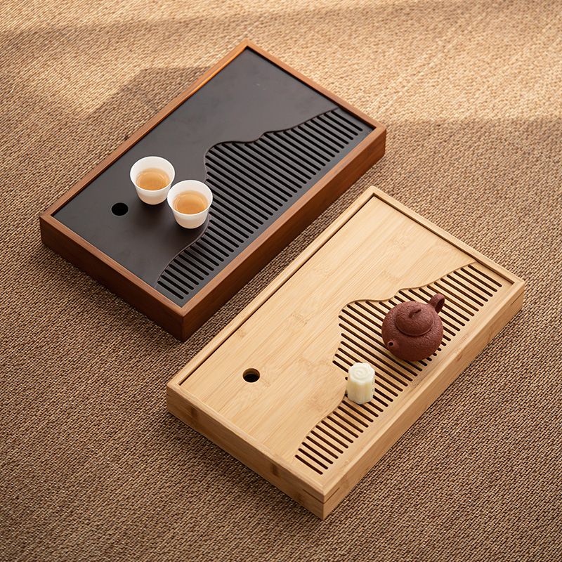 竹制储水茶盘家用新款轻奢功夫茶具干泡盘中式茶托盘储水盘小茶台