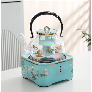 喜上眉梢提梁壶家用耐高温玻璃蒸茶壶煮茶器大容量烧水茶具耐热