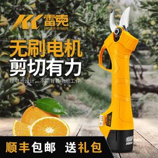 锂电家用电剪 雷克电动无刷修枝剪刀园林果树粗枝剪修剪树枝充电式