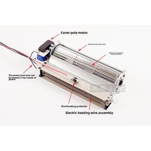 空气能电热丝贯流暖风机热风机横流风机加热器取暖器空气加热浴室
