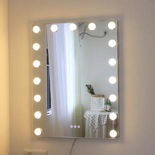 可定制挂墙led化妆镜壁挂带灯炮化妆镜专业美妆美业美容院专用